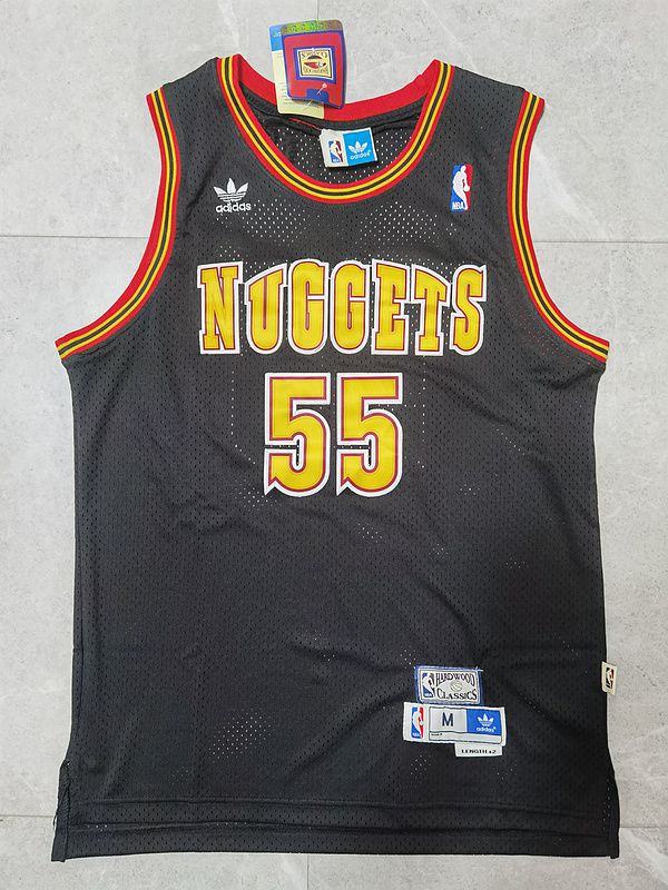 Men Denver Nuggets #55 Mutombo Black Throwback Best mesh Adidas NBA Jersey->orlando magic->NBA Jersey